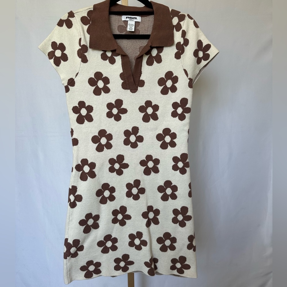 Pasific Sunwear Daisy Print Mini Dress, Size Medium